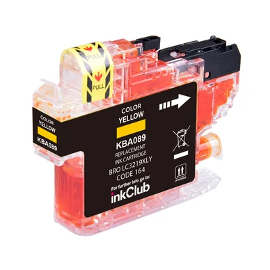 inkClub Blækpatron gul, erstatter Brother LC3219XL Y KBA089 Modsvarer: LC3219XLY
