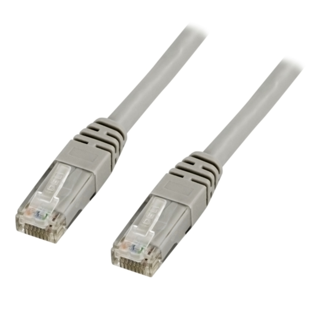 DELTACO U/UTP Cat6 patchkabel 10m, grå