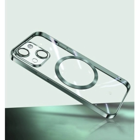 Mobilcover MagSafe Transparent iPhone 15 Plus, Green