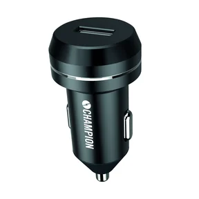 Champion USB Oplader 12/24V 2.4A Sort