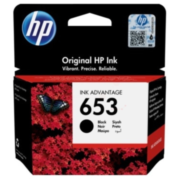 HP 653 Bläckpatron Svart