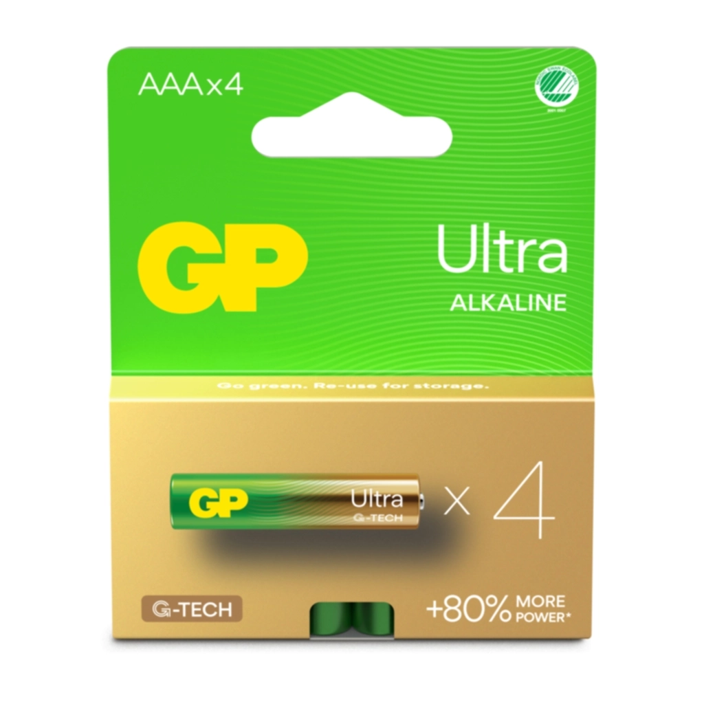 GP Battery Ultra Alkaline AAA/LR03 4-pack
