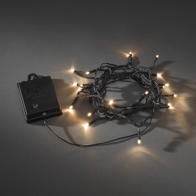 Konstsmide Lyskæde 20 ravfarvede LED 190cm 4xAA Konstsmide Lyskæde 20 ravfarvede LED 190cm 4xAA