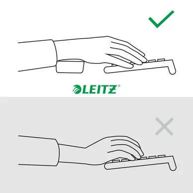 Leitz Ergo Handledsstöd för tangentbord, mörkgrå