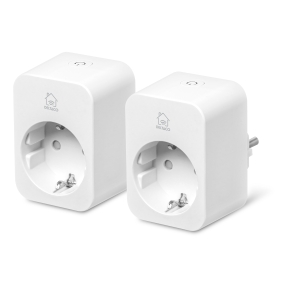 Smart Home smart plug med energimåling, 16A, 2-pak