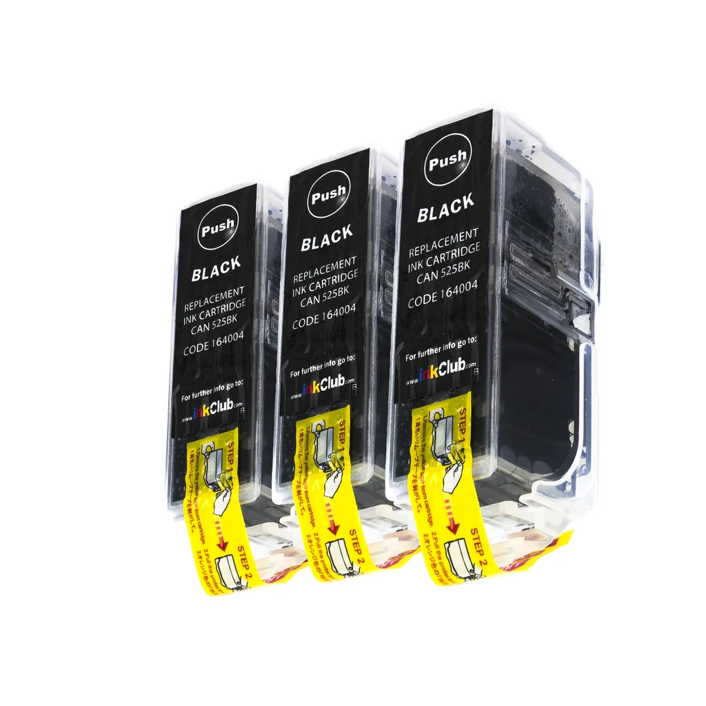Bläckpatron svart pigment, 360 sidor, 3-pack