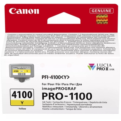 CANON Canon PFI-4100 Druckerpatrone Gelb passend für: imagePROGRAF Pro-1100;imagePROGRAF Pro-1100 GB;imagePROGRAF Pro-1100 Series