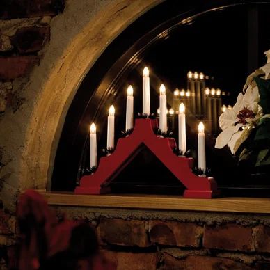 Konstsmide Konstsmide Elektrisk Julestage Rød træ 7 lys 30cm 2262-510 Modsvarer: N/A