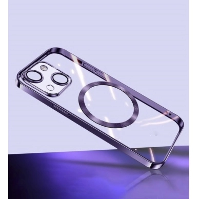 Turtos Mobilcover MagSafe Transparent iPhone 15, Purple AC17280 Modsvarer: N/A