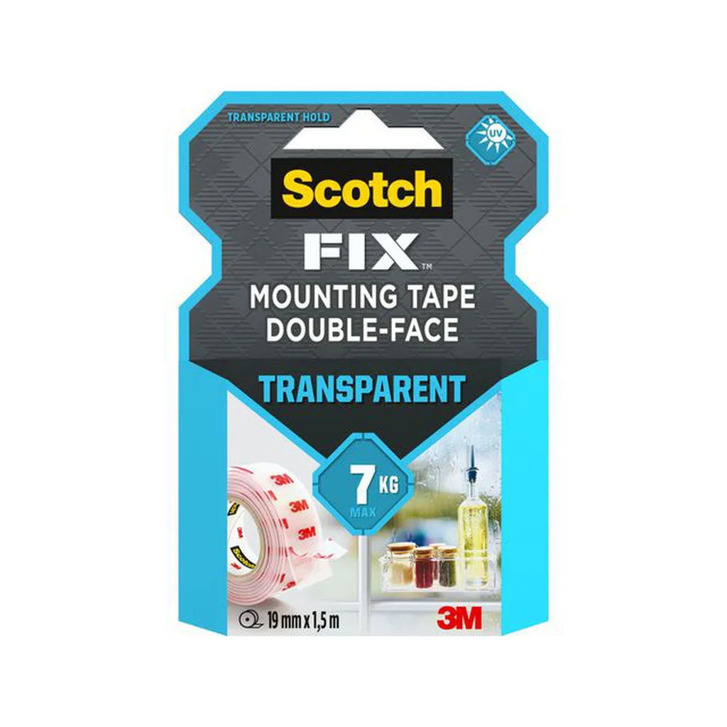 Scotch-Fix Transparent monteringstejp 19mmx1,5m