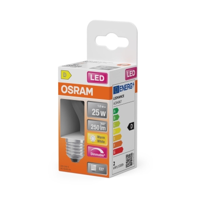 OSRAM LED Pallo 25 Himmennettävä Kirkas 1,8W 827 E27 4099854443886 Vastaa: N/A
