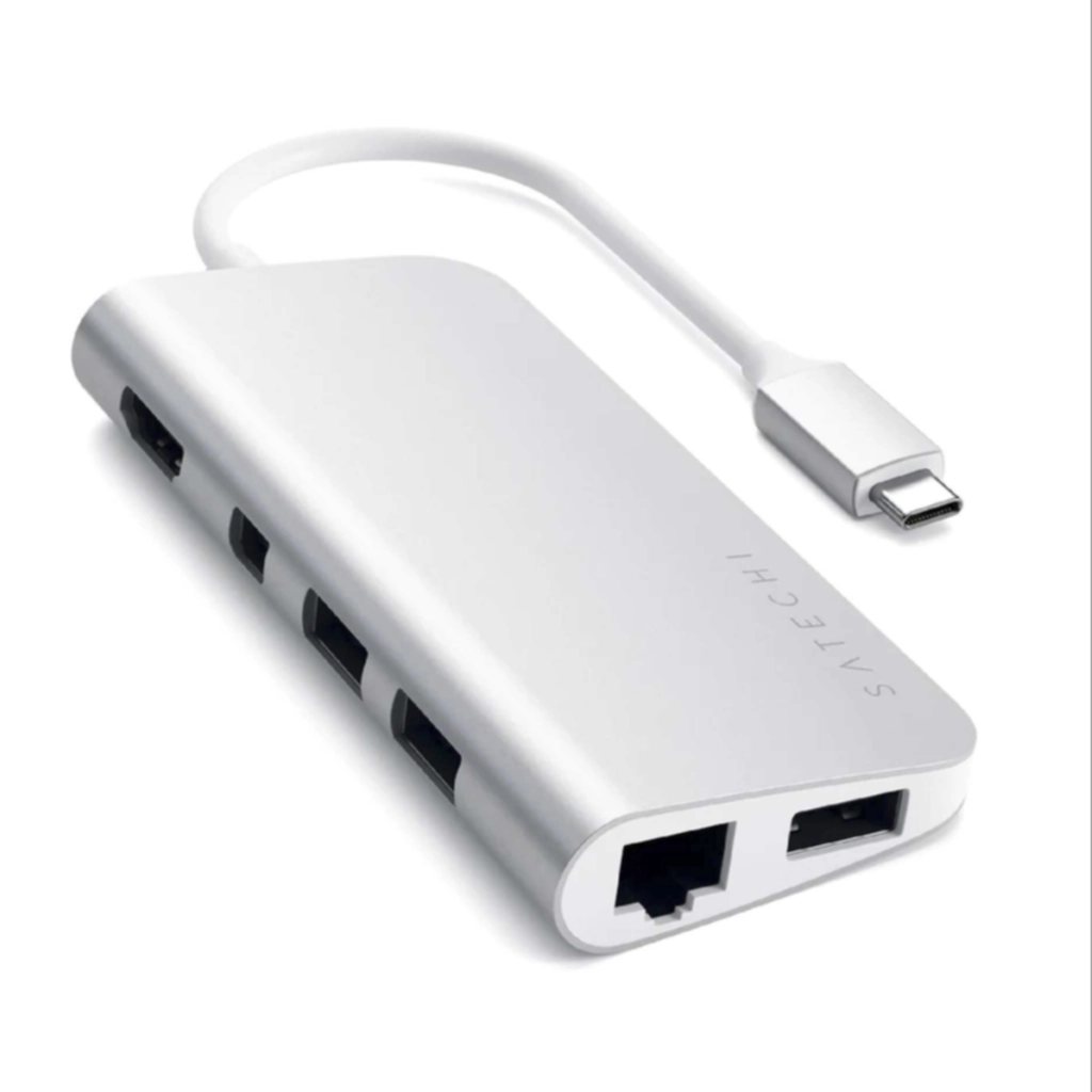 Satechi Satechi USB-C Multimedia Adapter 4K HDMI, Sølv USB-hub,Elektronikk