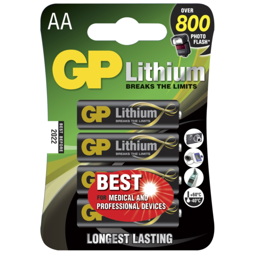 GP AA-litiumbatteri 1.5V, 15LF-2U4