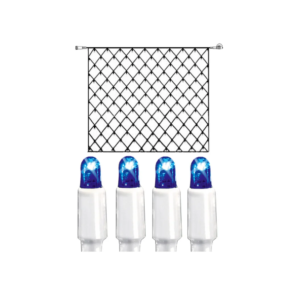 Star Trading 3x3m vitt ljusnät 192 blå lampor System LED