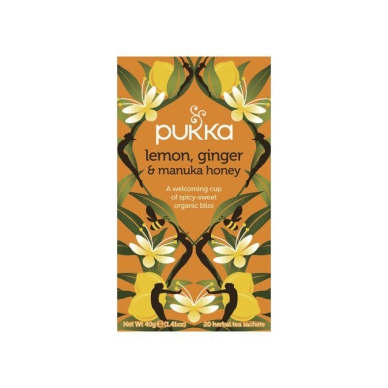 Pukka Pukka Lemon, ginger & Manuka Honey teepussit 20-pakkaus