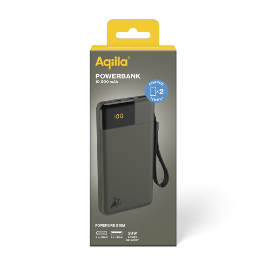 Aqiila Aqiila Powerbird B10M Powerbank 10000mAh 20W Moss 406023