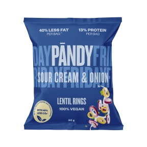 Pändy Lentil Rings Sourcream & Onion, 50g