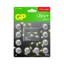 GP Lithium-knapcellebatterier CR2032 10-pak + Lyskæde 2m