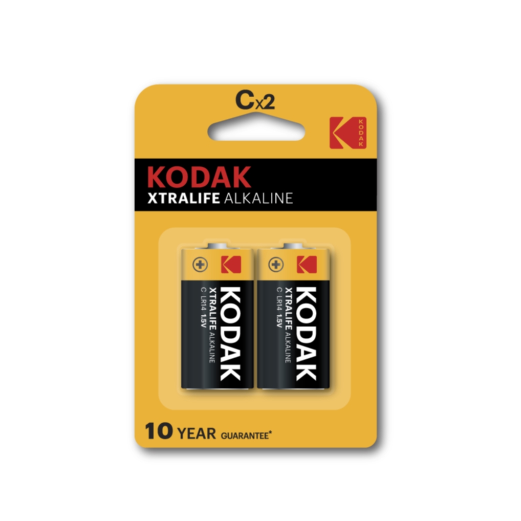 Kodak Kodak Xtralife C, LR14 (2-pakk) Batterier og ladere,Alkaliske batterier