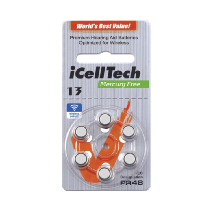 iCellTech ICellTech PR48/ZA13/DA13/V13 Batterier og ladere,Batterier til høreapparat,Top Batteries