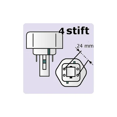 Osram LED kompaktlysrör Dulux T/E 4000K 1100lm Gx24q-3 10W