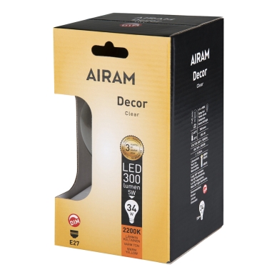 AIRAM alt E27 Globlampa G95 3,5W 2200K 300 lumen