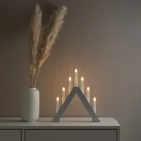 Konstsmide Adventstake Grå tre 7 lys 34cm