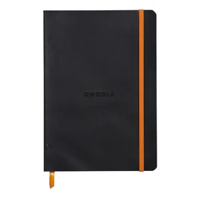 Rhodiarama anteckningsbok A5, soft cover svart linjerad
