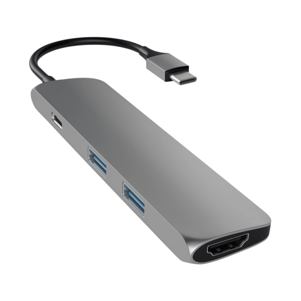 Satechi Slank USB-C MultiPort Adapter 4K HDMI, Space Grey USB-hub,Elektronikk