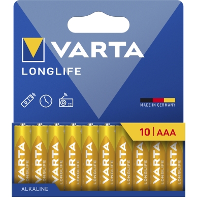 Varta Varta Longlife AAA batteri - 10 pk. 4103101761 Modsvarer: N/A
