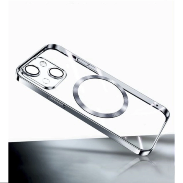 Turtos Mobildeksel MagSafe Transparent iPhone 15, Silver