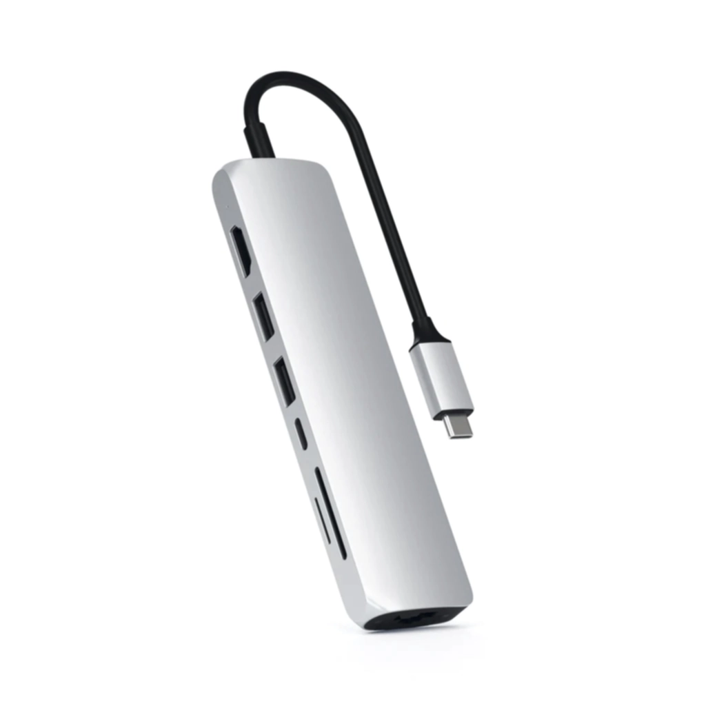 Satechi Slank USB-C MultiPort-adapter, Sølv USB-hub,Elektronikk