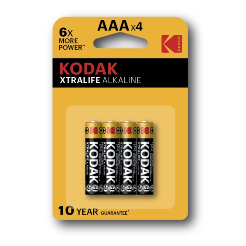 Kodak Kodak Xtralife AAA, LR03 (4-pakk) Batterier og ladere,Alkaliske batterier