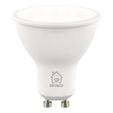 DELTACO Smart Home älylamppu GU10, valkoinen CCT, 2700–6500K SH-LGU10CCTC Vastaa: N/A
