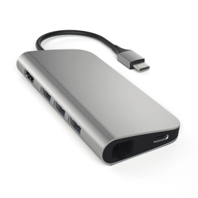 Satechi USB-C Multi-Port ‑sovitin 4K, Space Grey