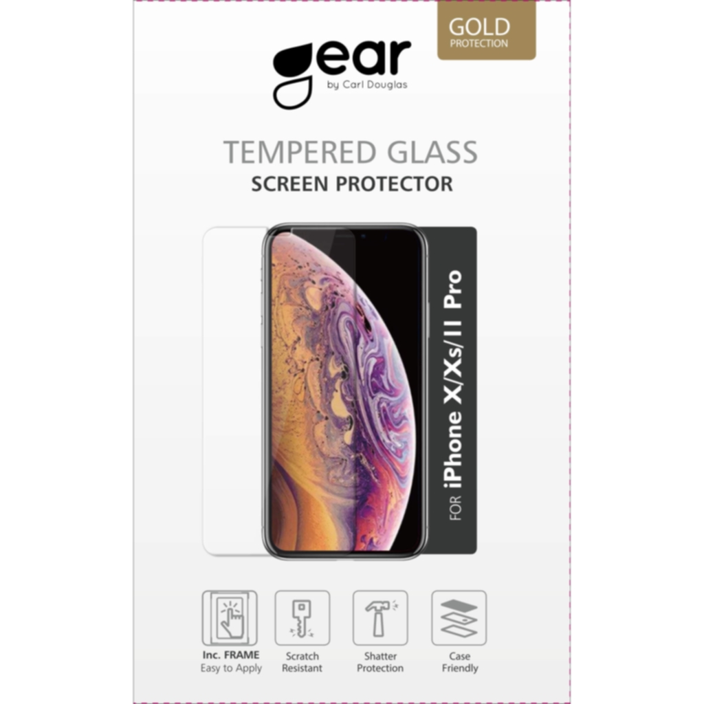 Gear GEAR Herdet Glass iPhone X/Xs/11Pro Skjermbeskyttere,Elektronikk