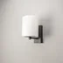 Portici Vägglampa Svart E27 Glöd Opalt plastglas