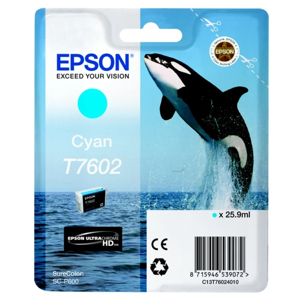 Epson T7602 Bläckpatron Cyan