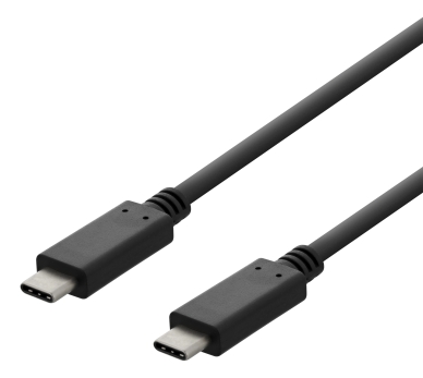 DELTACO USB 2.0 -latauskaapeli, USB-C - USB-C, 3A, 3m, musta USBC-2003 Vastaa: N/A