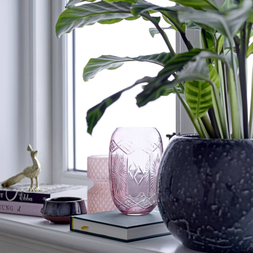 Mönstrad glasvas Rosa