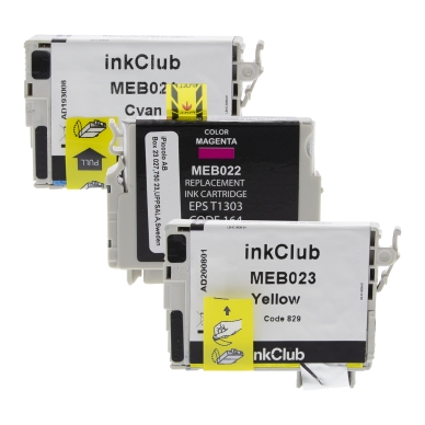 inkClub Multipakke blækpatroner - erstatter Epson T1306 C/M/Y XL MEB02-3 Modsvarer: T1306