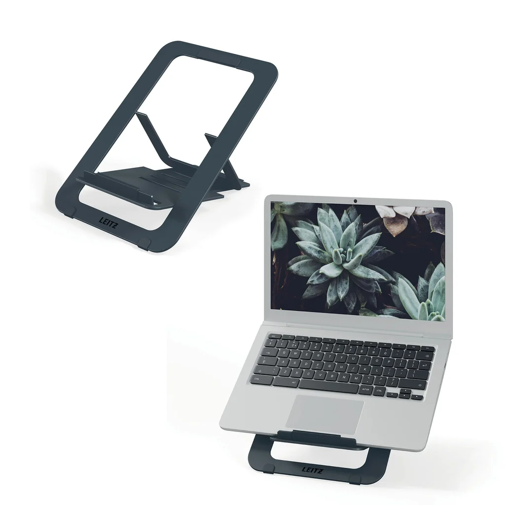 Leitz Ergo Laptopställ ultraplatt mörkgrå