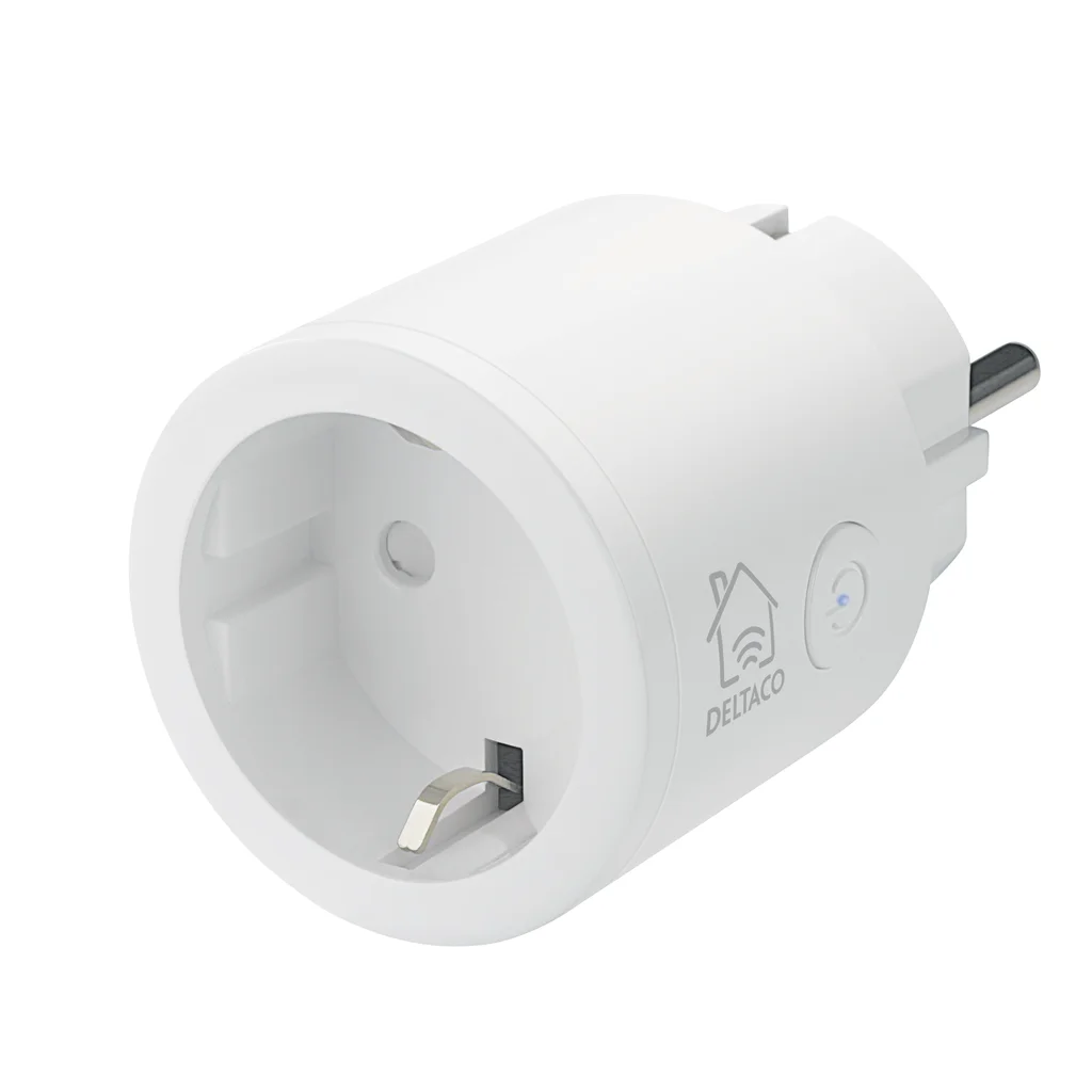 Smart Home strömbrytare, 1xCEE 7/3, 10A, timer, 220–240V,vit
