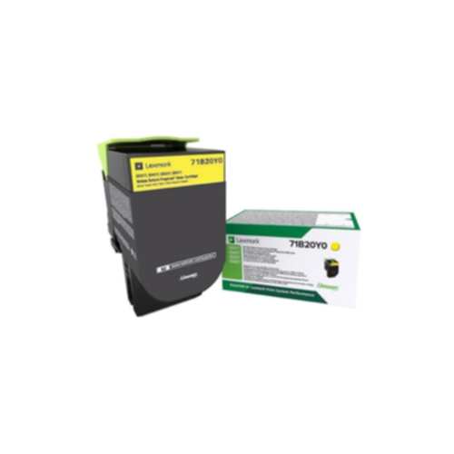 Lexmark Tonerkassett gul, 2.300 sider 71B20Y0 Tilsvarer: N/A