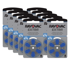 Rayovac Extra Advanced ACT 675 blå 10-pakk