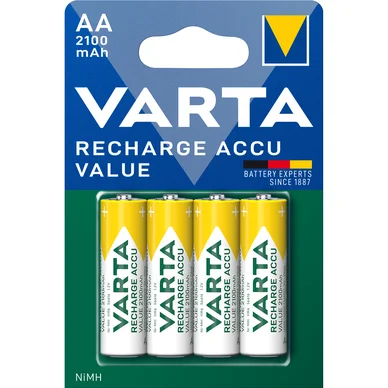 Varta Varta Genopladelig Accu Value AA 2100mAh 4 pk. 56616101404 Modsvarer: N/A
