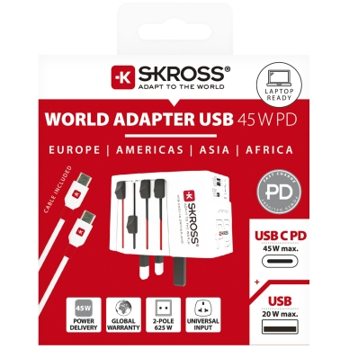 SKROSS alt SKROSS World Adapter MUV USB-C PD + USB-A 45W