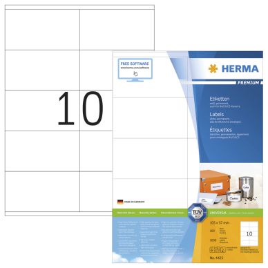Other Etikett HERMA Premium A4 105x57 (100) 4425 Modsvarer: N/A