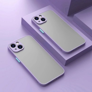 Turtos alt Kännykkäkotelot Shockproof iPhone 15, Purple
