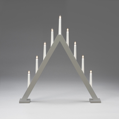 Konstsmide Sähkökynttelikkö, 9 lamppua, puu, mattaharmaa 3932-305 Vastaa: N/A